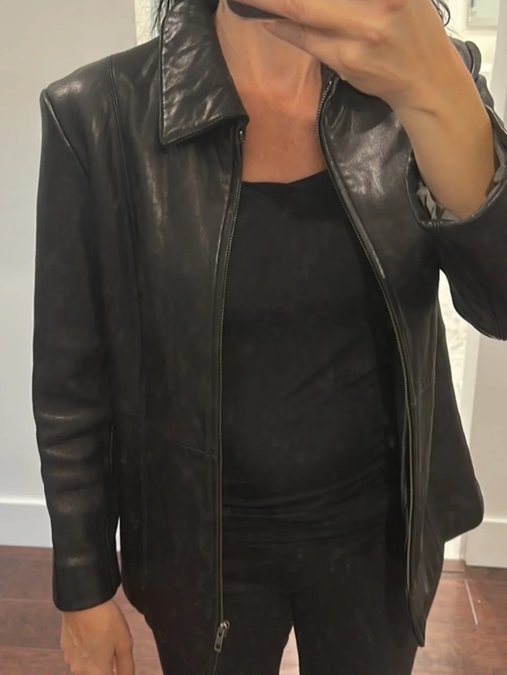 Boston Harbour Buttery soft classic leather jacket L